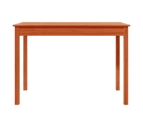 Mesa de comedor madera maciza de pino marrón cera 110x55x75 cm