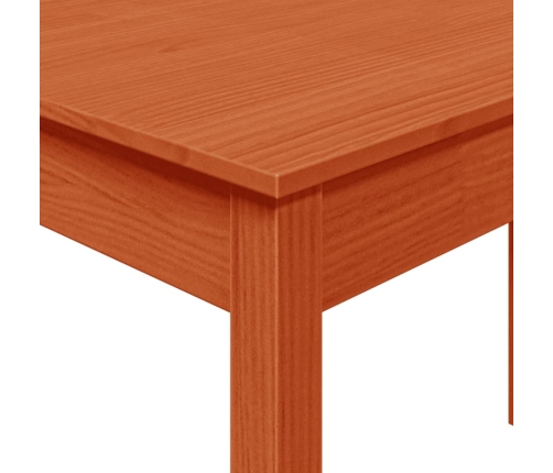 Mesa de comedor madera maciza de pino marrón cera 110x55x75 cm