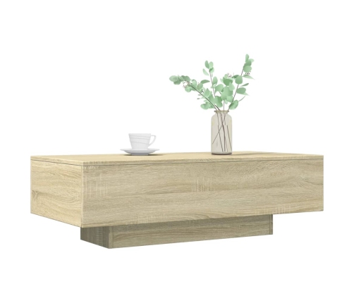 Mesa de centro madera de ingeniería roble Sonoma 100x49,5x31 cm