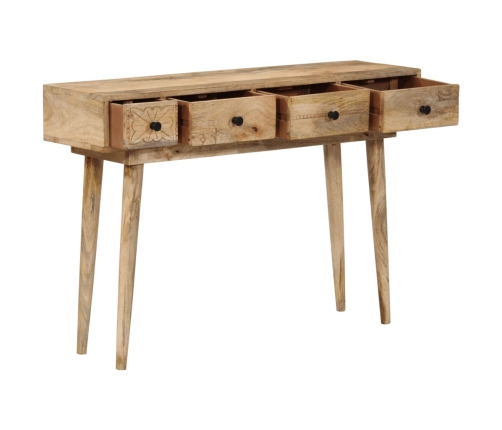 Mesa consola de madera maciza de mango 110x30x75 cm