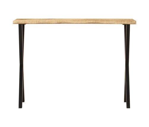 Mesa consola con borde natural madera maciza mango 105x33x76 cm