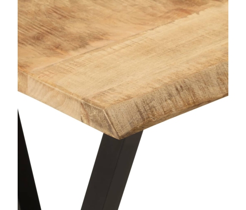 Mesa consola con borde natural madera maciza mango 105x33x76 cm