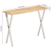 Mesa consola con borde natural madera mango maciza 105x33x76 cm