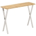 Mesa consola con borde natural madera mango maciza 105x33x76 cm