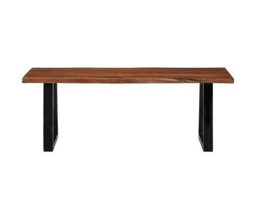 Mesa de centro madera maciza de acacia marrón miel 110x55x40 cm