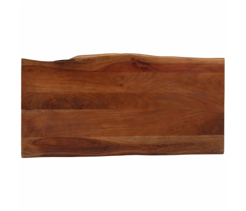 Mesa de centro madera maciza de acacia marrón miel 110x55x40 cm