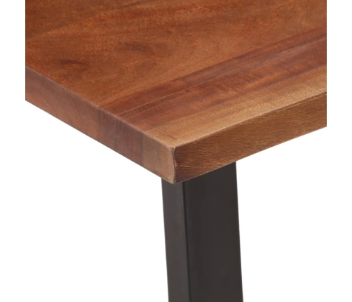 Mesa de centro madera maciza de acacia marrón miel 110x55x40 cm