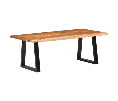 Mesa de centro madera maciza acacia 110x55x40 cm