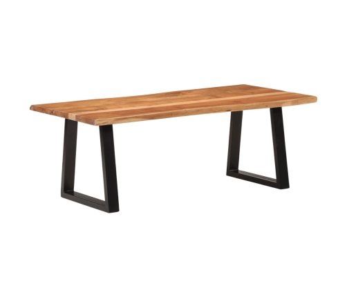 Mesa de centro madera maciza acacia 110x55x40 cm