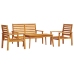 Juego de muebles de jardín 4 piezas madera maciza de acacia