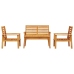 Juego de muebles de jardín 4 piezas madera maciza de acacia