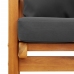 Set de muebles de jardín 4 pzs y cojines madera maciza acacia