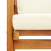 Set de muebles para jardín 3 piezas con cojines madera acacia