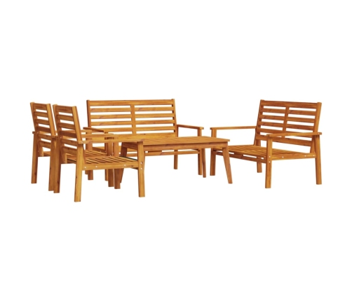 Juego de muebles de jardín 5 pzas madera maciza de acacia