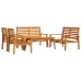 Juego de muebles de jardín 5 pzas madera maciza de acacia