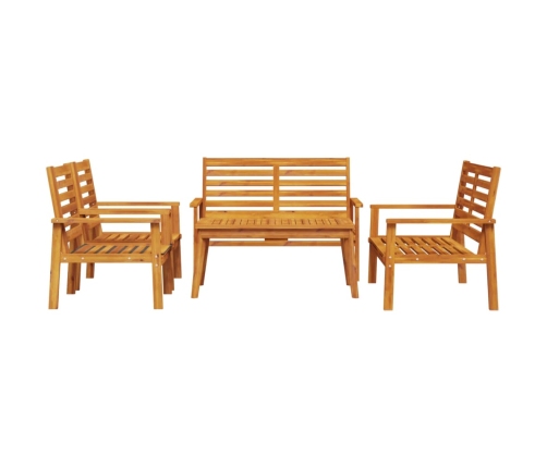 Juego de muebles de jardín 5 pzas madera maciza de acacia