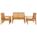 Juego de muebles de jardín 5 pzas madera maciza de acacia