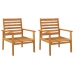 Juego de muebles de jardín 5 pzas madera maciza de acacia