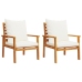 Juego de muebles jardín 5 pzas con cojines madera maciza acacia