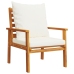 Juego de muebles jardín 5 pzas con cojines madera maciza acacia