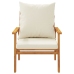 Juego de muebles jardín 5 pzas con cojines madera maciza acacia
