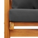 Juego de muebles jardín 5 pzas con cojines madera maciza acacia