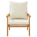 Juego de muebles jardín 5 pzas con cojines madera maciza acacia