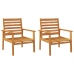 Juego de muebles de jardín 3 piezas madera maciza acacia