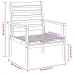 Juego de muebles de jardín 3 piezas madera maciza acacia