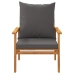 Set de muebles para jardín 3 piezas con cojines madera acacia