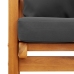 Set de muebles para jardín 3 piezas con cojines madera acacia