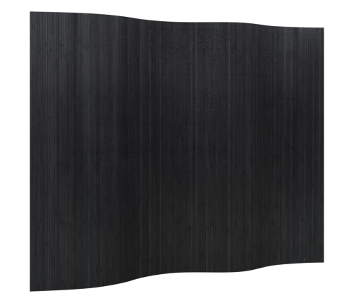 Biombo divisor de bambú negro 165x250 cm