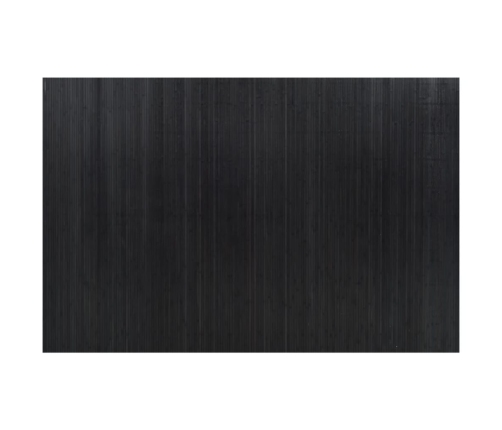 Biombo divisor de bambú negro 165x250 cm