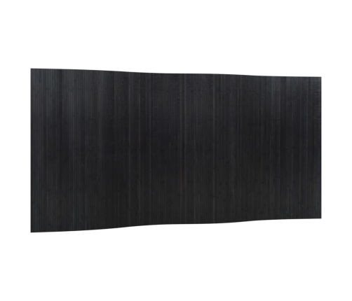 Biombo divisor de bambú negro 165x400 cm