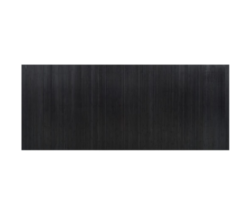 Biombo divisor de bambú negro 165x400 cm