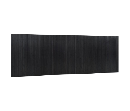 Biombo divisor de bambú negro 165x600 cm