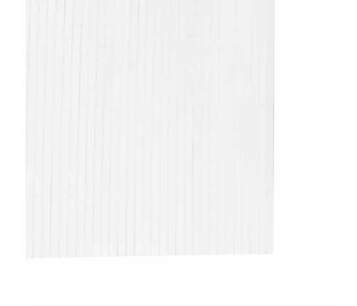 Biombo divisor de bambú blanco 165x600 cm