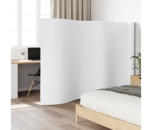 Biombo divisor de bambú blanco 165x800 cm