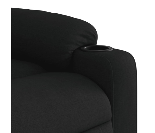 Sillón reclinable de tela negro