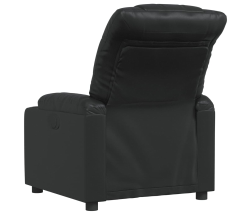 Sillón reclinable de cuero sintético negro