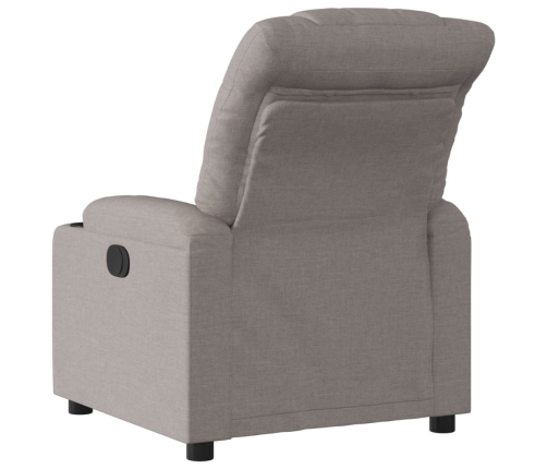 Sillón reclinable de tela gris taupe