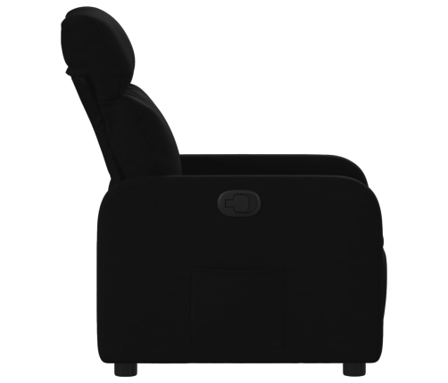 Sillón reclinable de tela negro