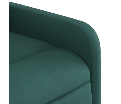 Sillón reclinable de tela verde oscuro