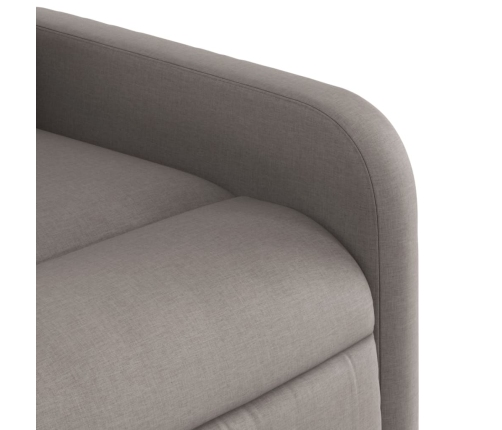 Sillón reclinable de tela gris taupe