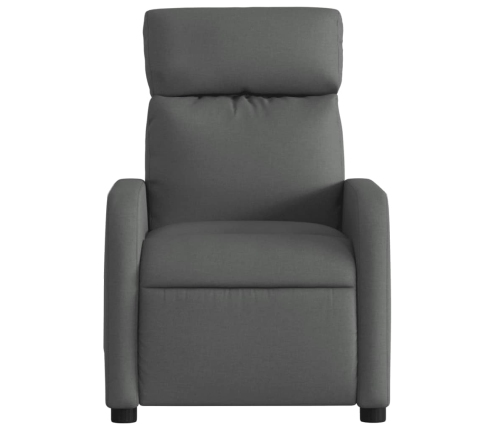 Sillón de masaje reclinable de tela gris oscuro