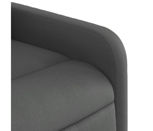 Sillón de masaje reclinable de tela gris oscuro