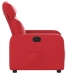 Sillón reclinable de cuero sintético rojo