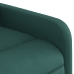 Sillón reclinable de tela verde oscuro