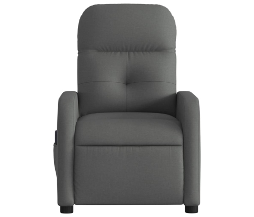 Sillón de masaje reclinable de tela gris oscuro