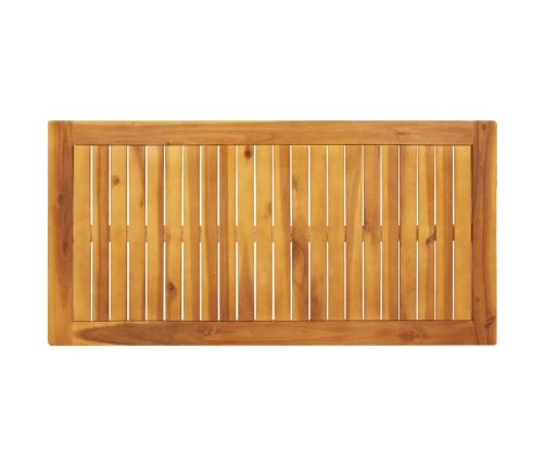 Mesa de comedor de jardín madera maciza de acacia 110x55x75 cm